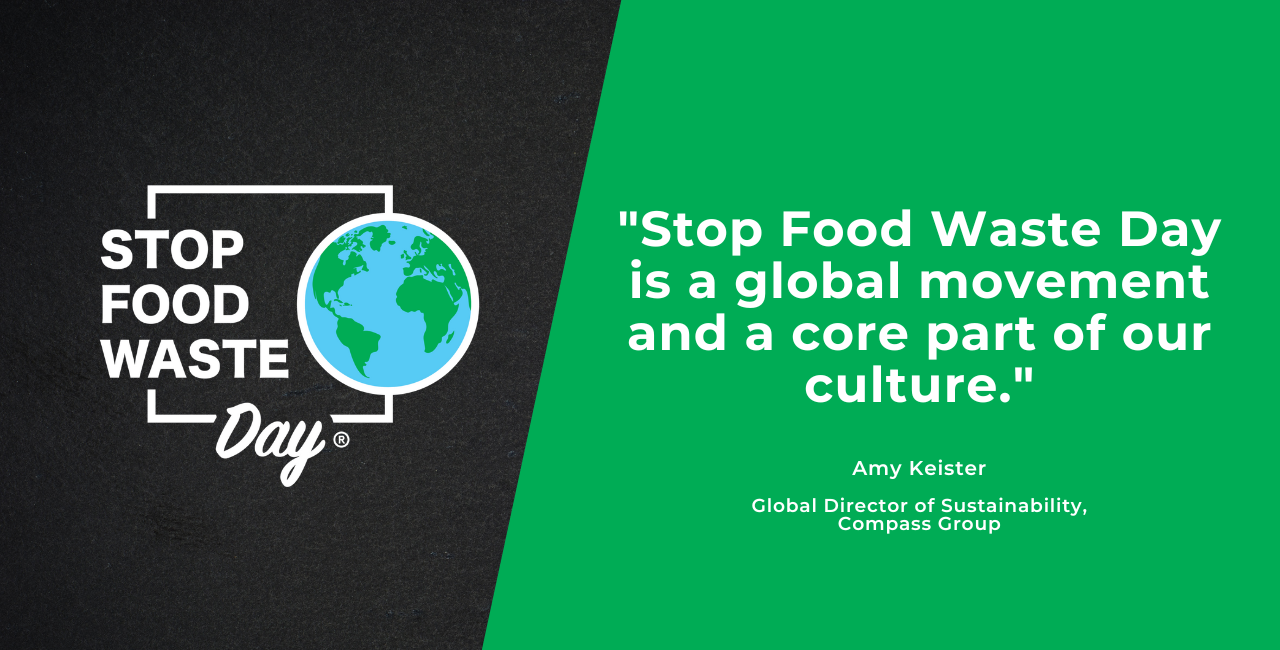 Stop Food Waste Day logo with headline that reads "Stop Food Waste Day is a global movement and a core part of our culture."